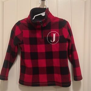3T Red & Black Buffalo Plaid Fleece Pullover